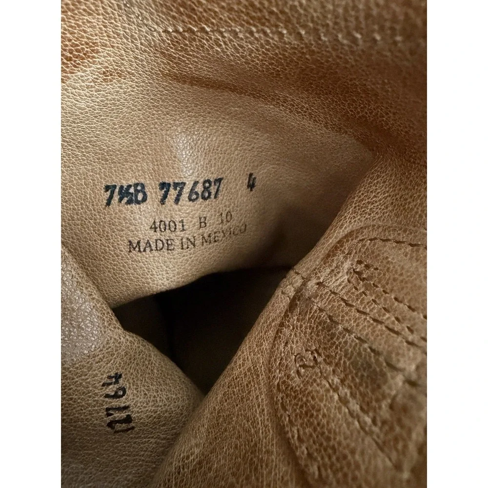 Frye Carson Mid-Calf Leather Boots Tan #77687‎ Women's Size 7.5B